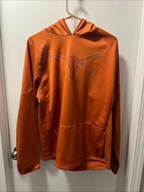 Men's Orange Pullover Hoodie with Longhorn Logo